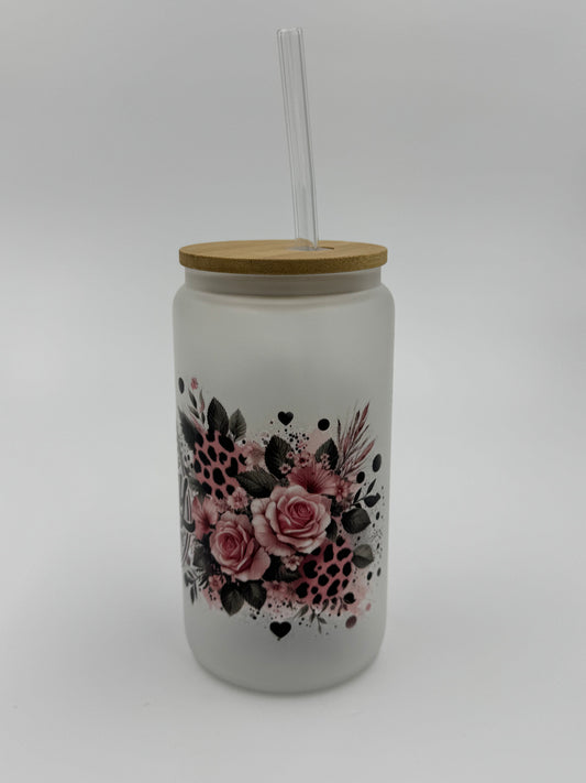 “I Match Energy” Frosted Glass Can Cup