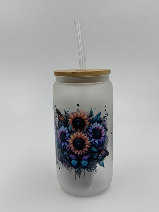 F Around and Find Out Frosted Glass Can Cup