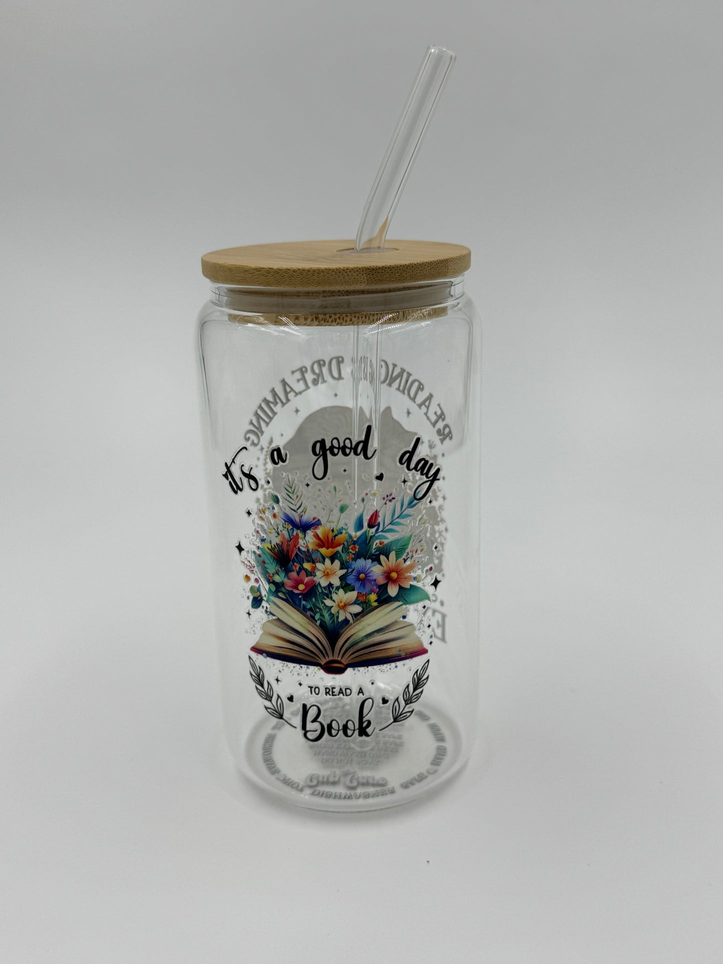 Bookish Glass Can Cup