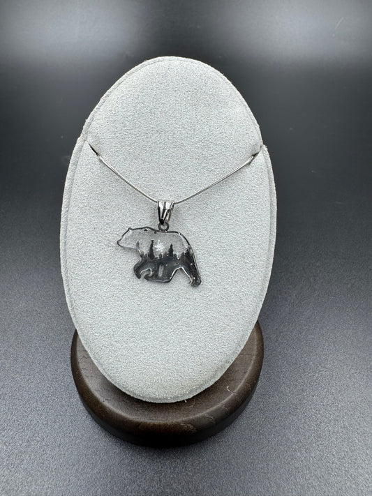 Bear Snowflake Pendant 010126-01