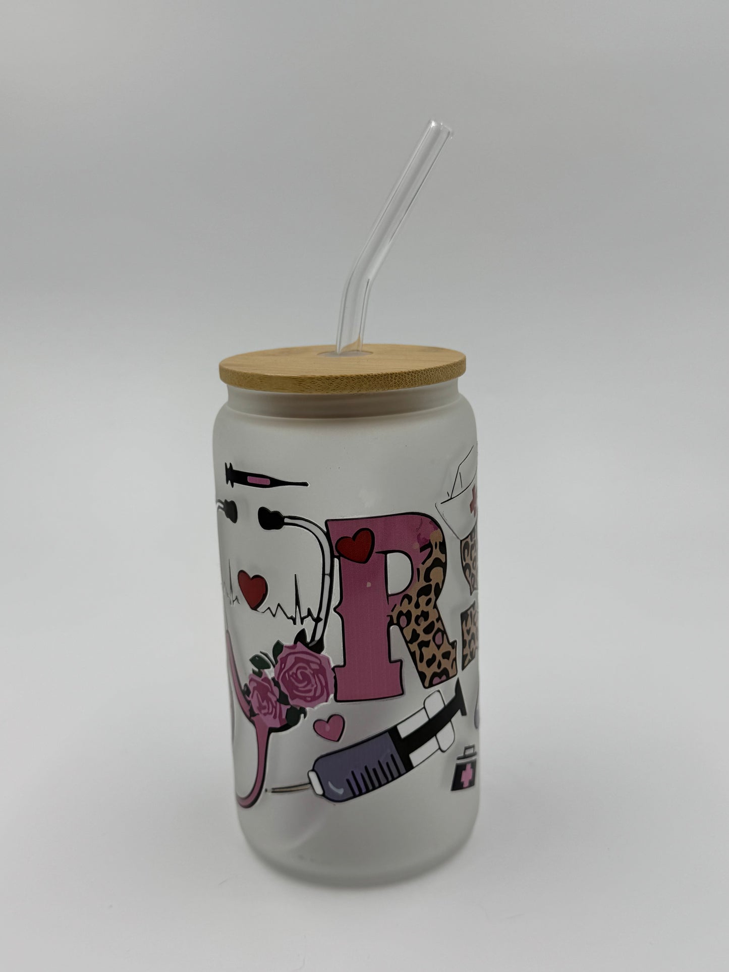 NURSE Frosted Glass Can Cup