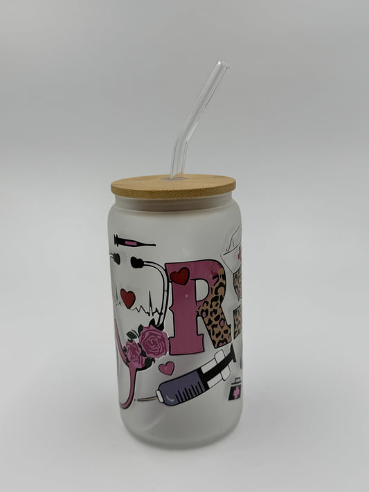 NURSE Frosted Glass Can Cup