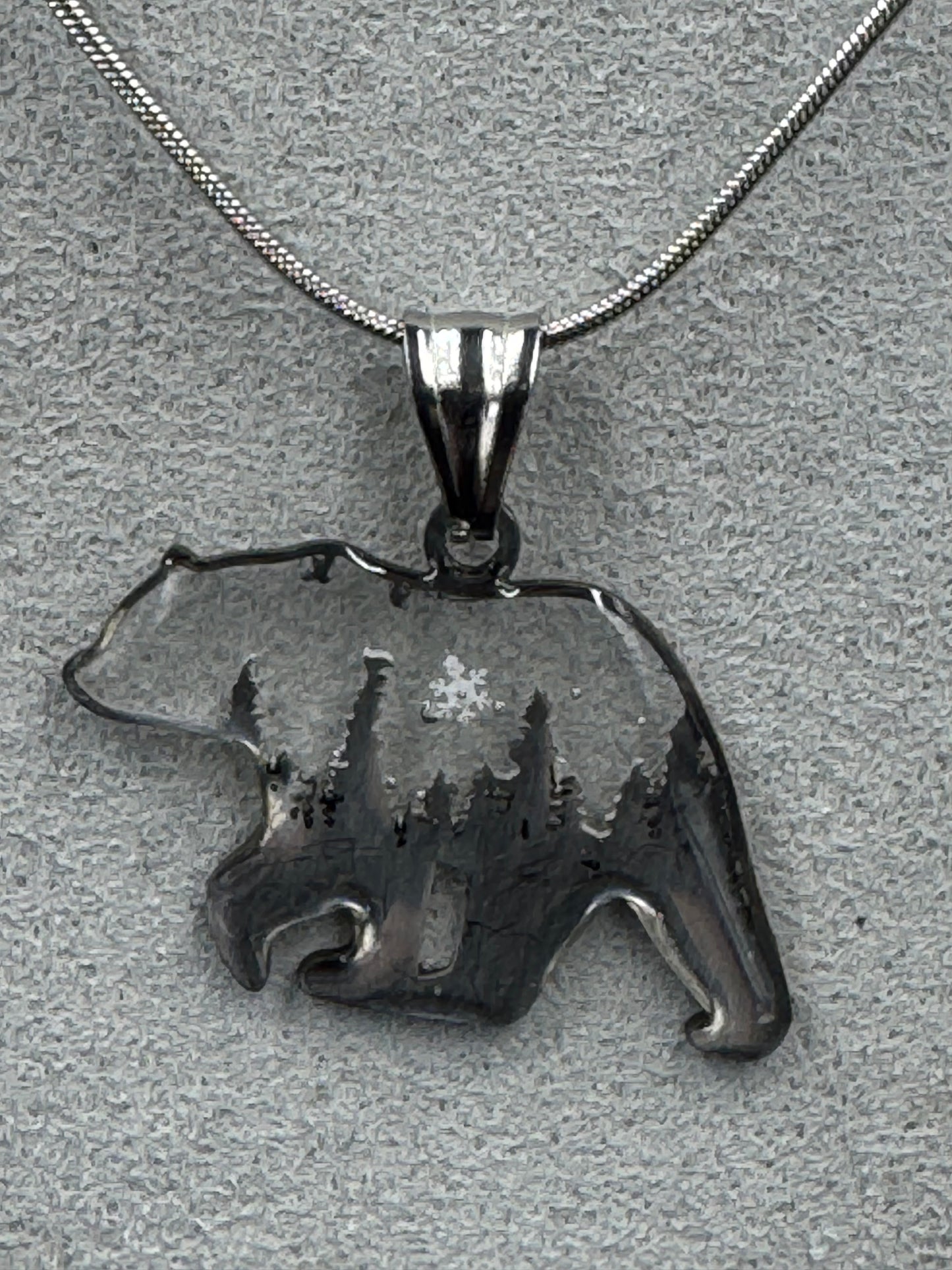 Bear Snowflake Pendant 011626-01