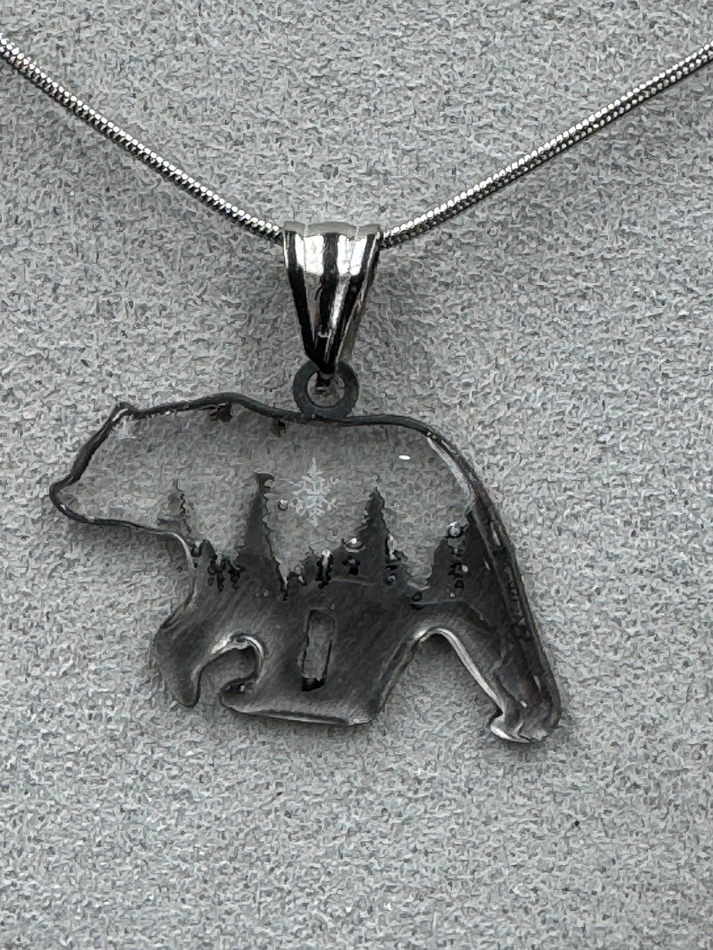 Bear Snowflake Pendant 010626-02