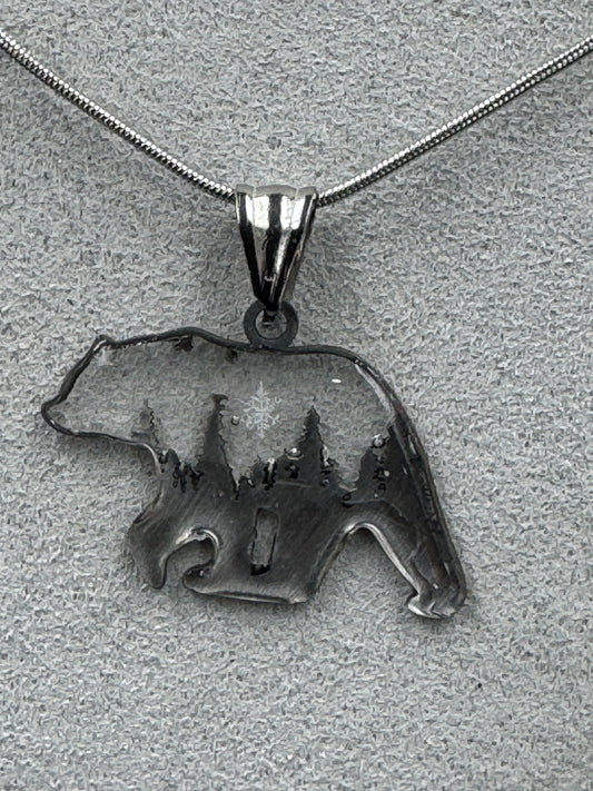 Bear Snowflake Pendant 010626-02