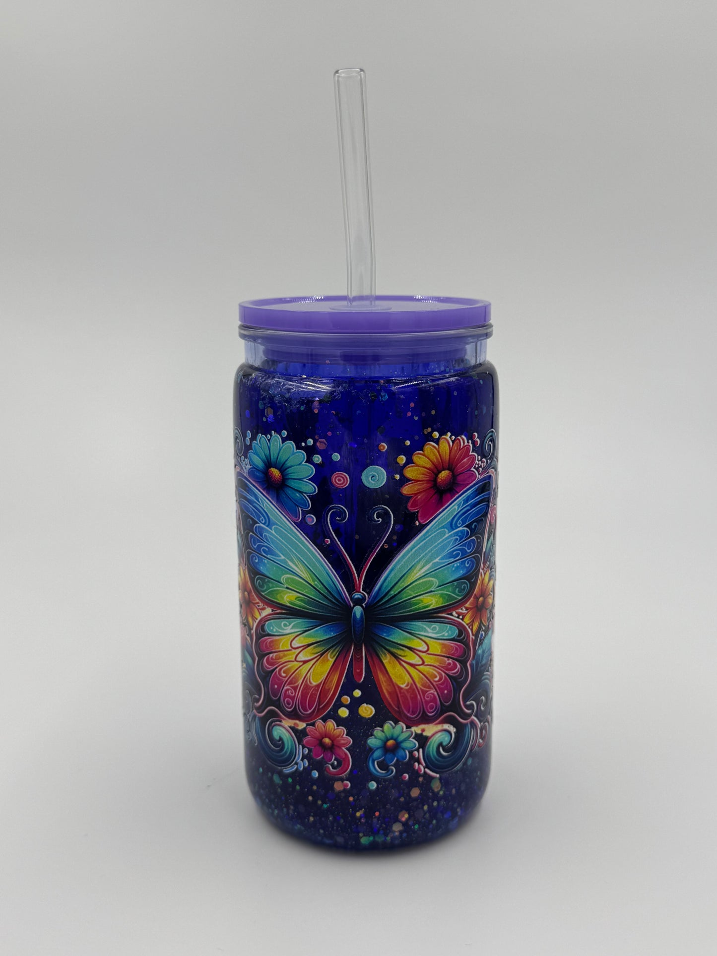 Butterfly Snow Globe Can Cup