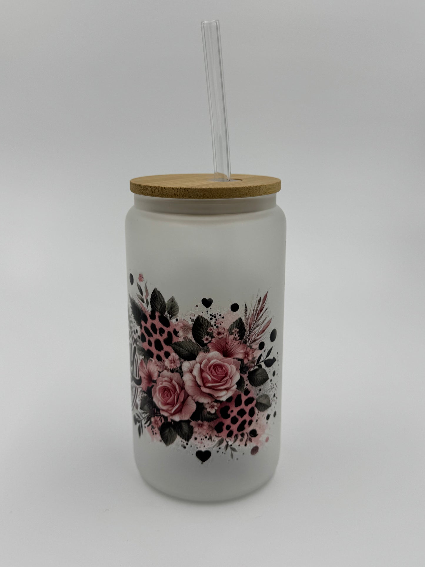 “I Match Energy” Frosted Glass Can Cup
