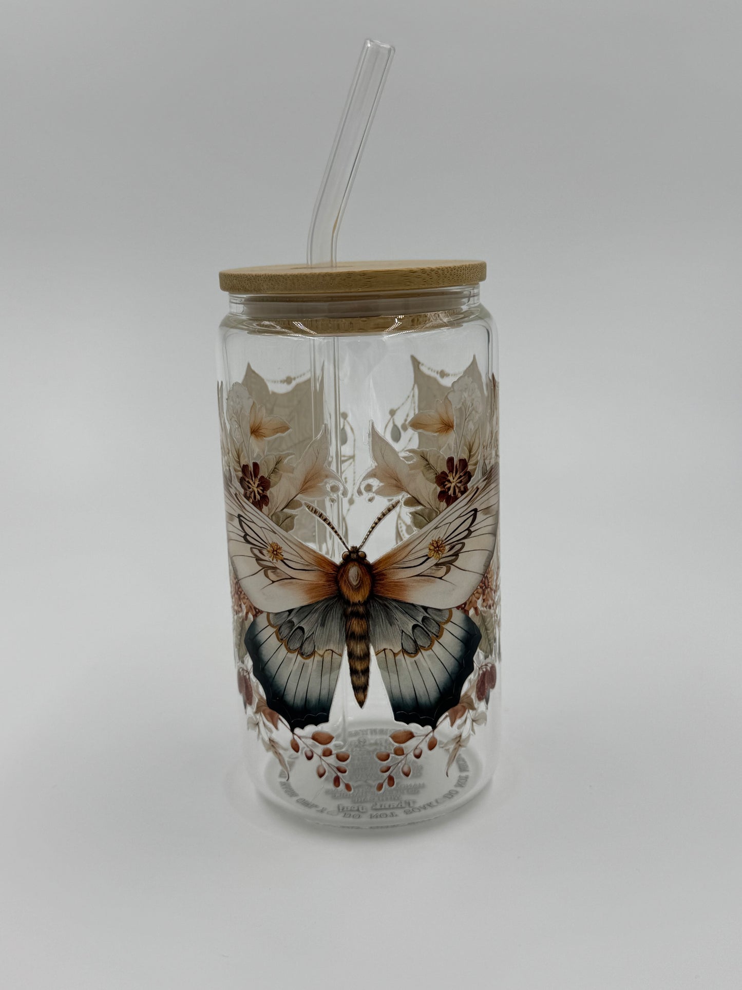 Moth Glass Can Cup