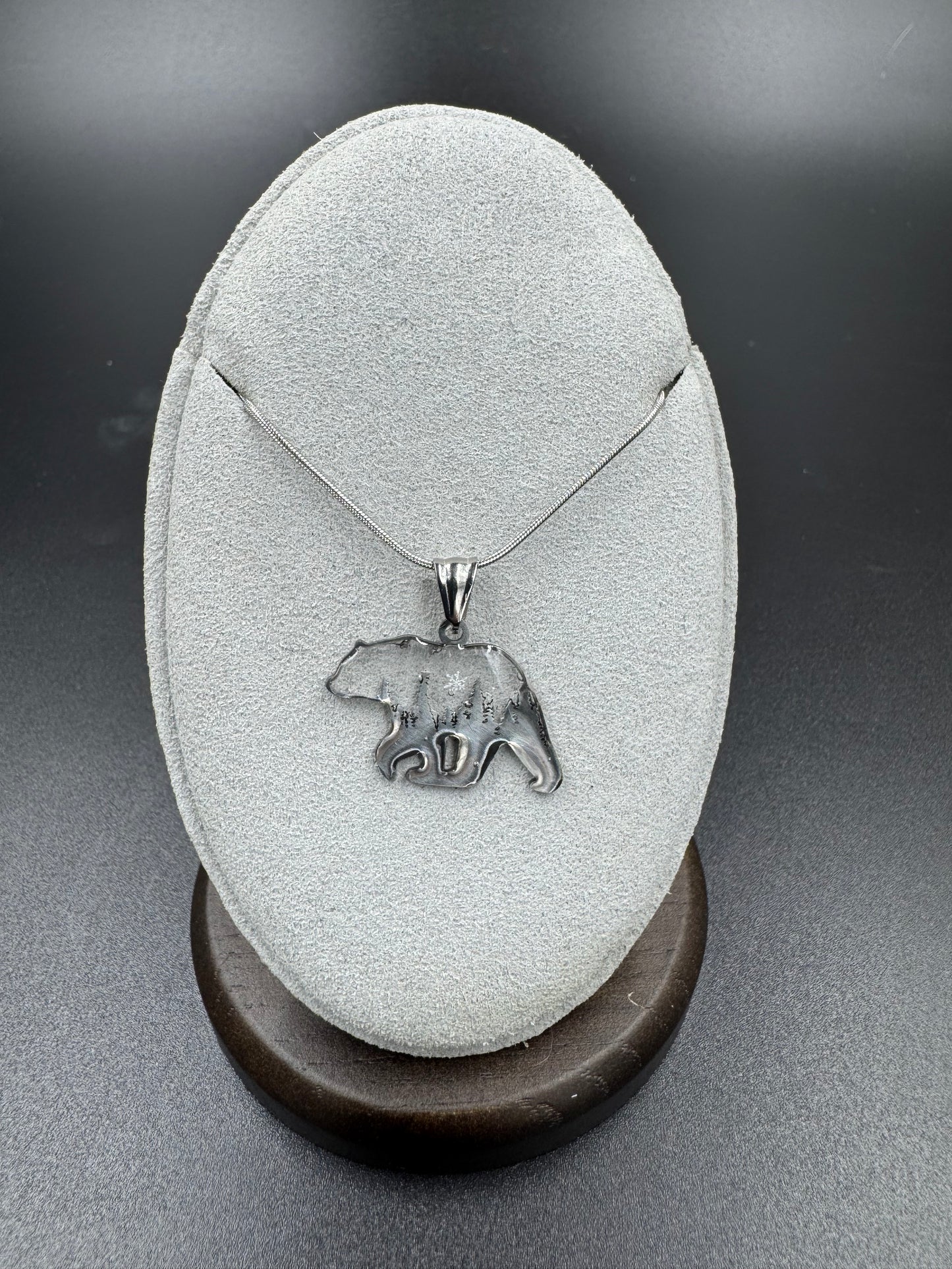 Bear Snowflake Pendant 010626-03