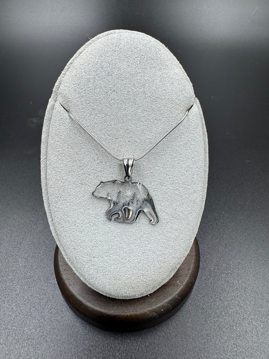 Bear Snowflake Pendant 010626-03