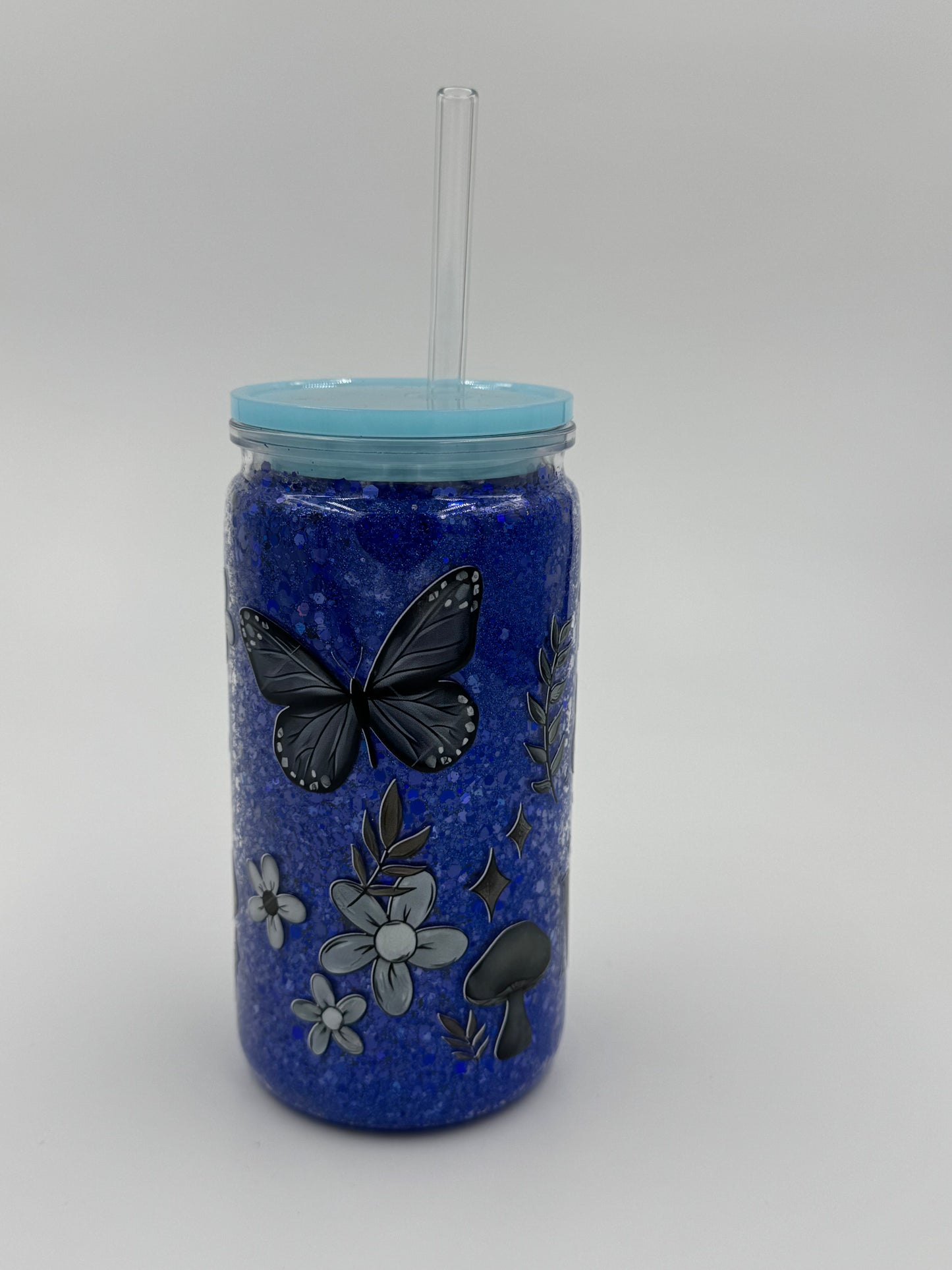 “Live by the Sun, Love by the Moon” Glitter Can Cup