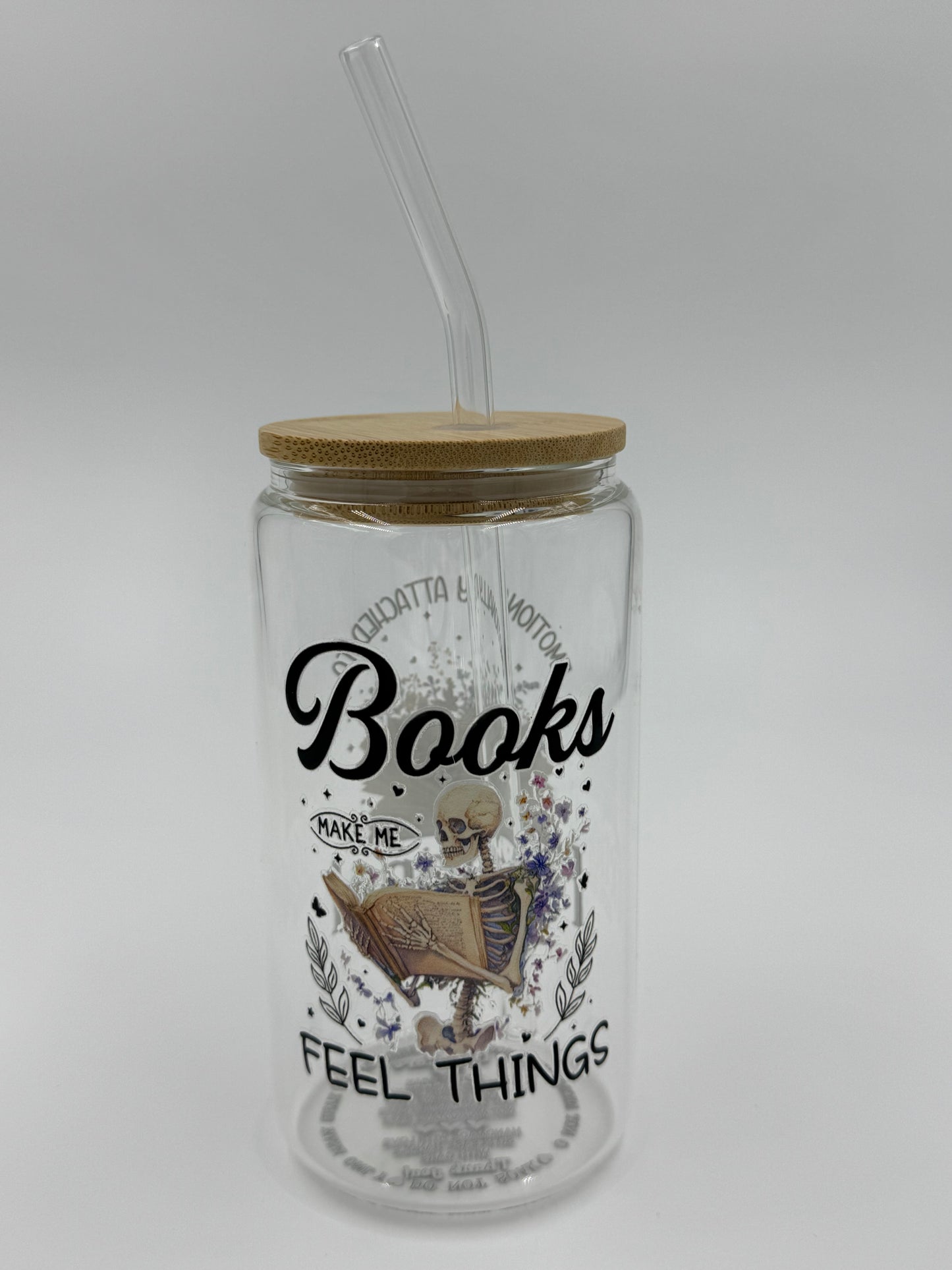 Bookish Glass Can Cup