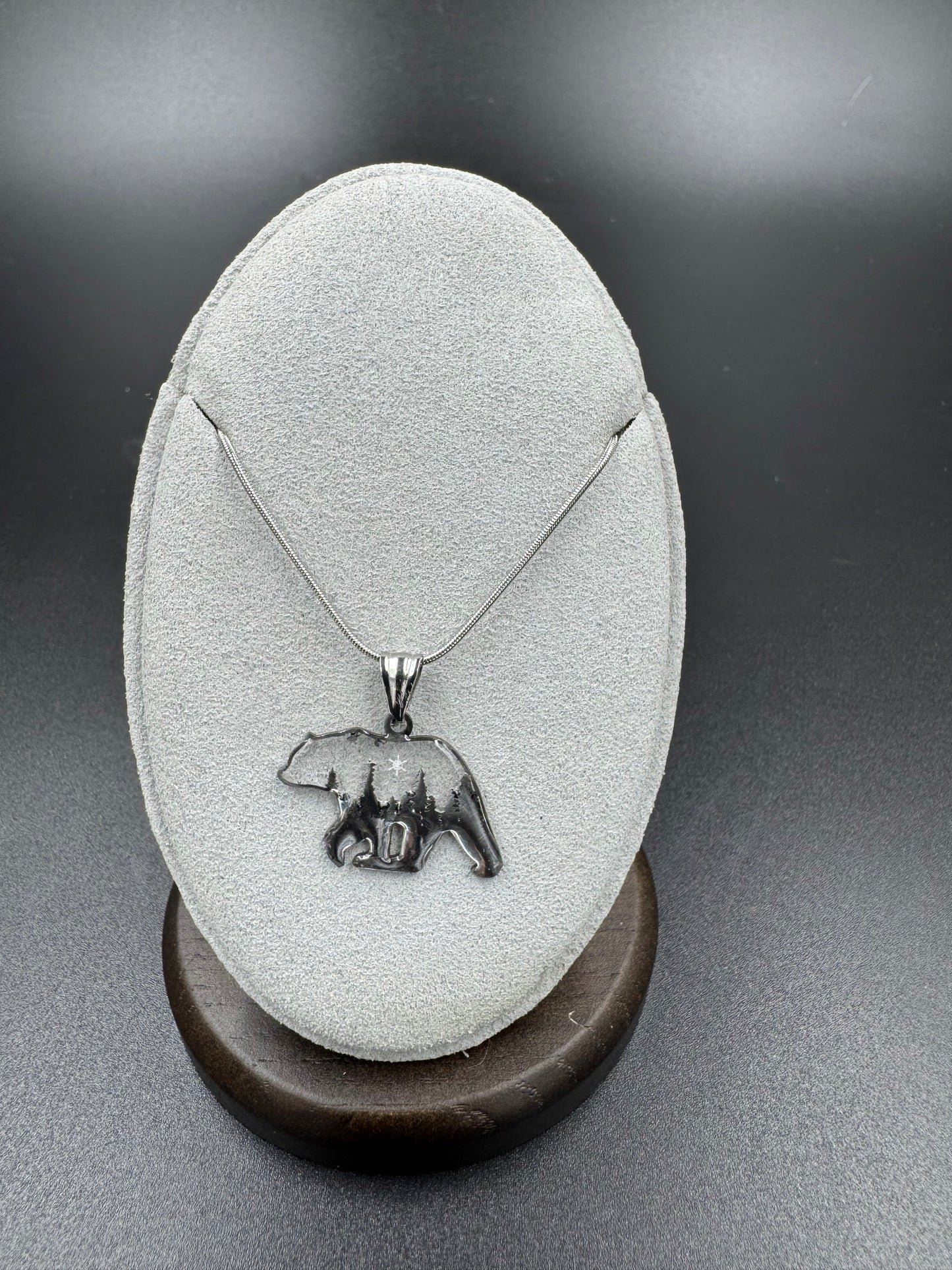 Bear Snowflake Pendant 011626-02