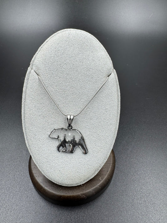 Bear Snowflake Pendant 011626-02