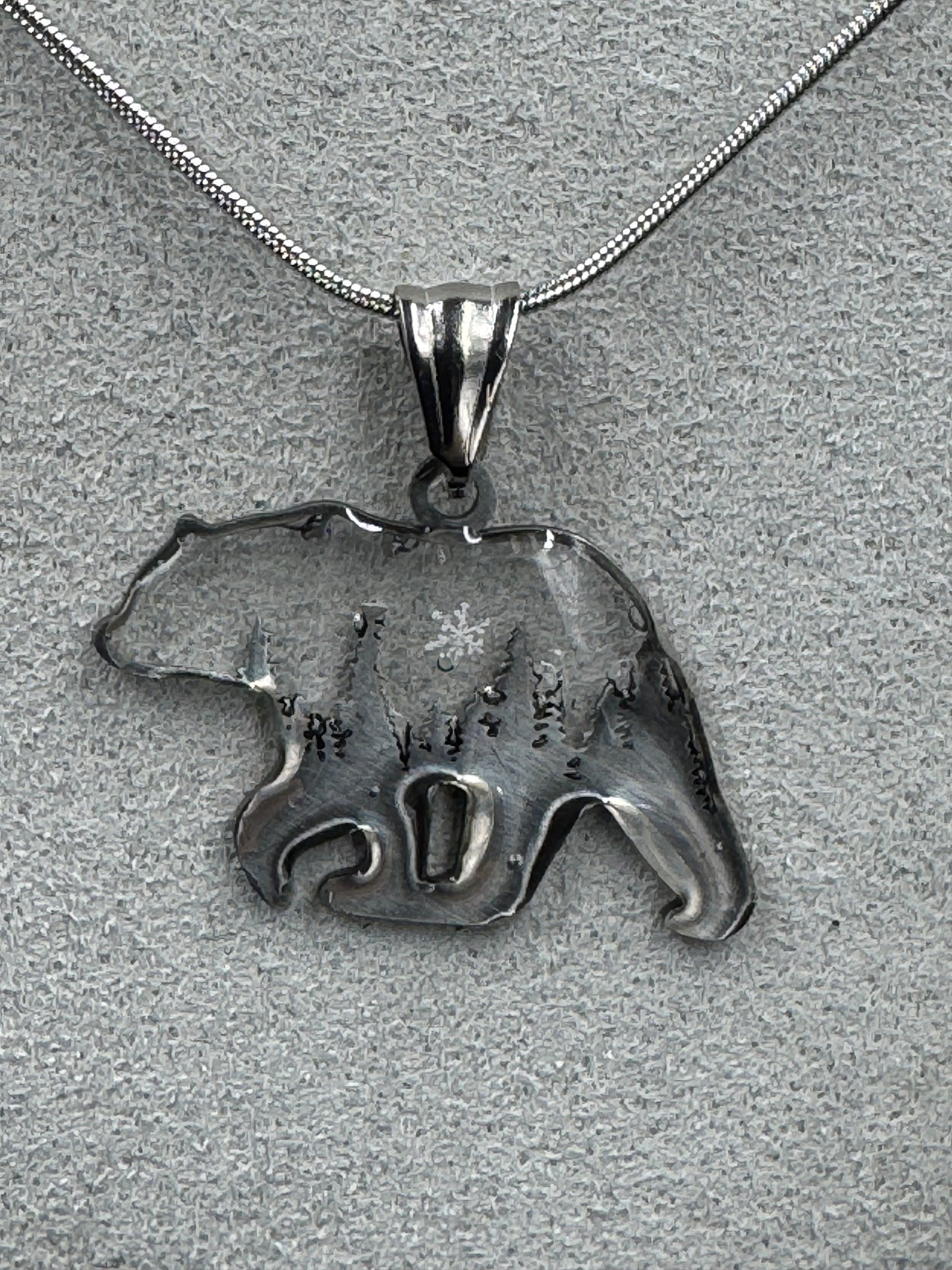 Bear Snowflake Pendant 010626-03