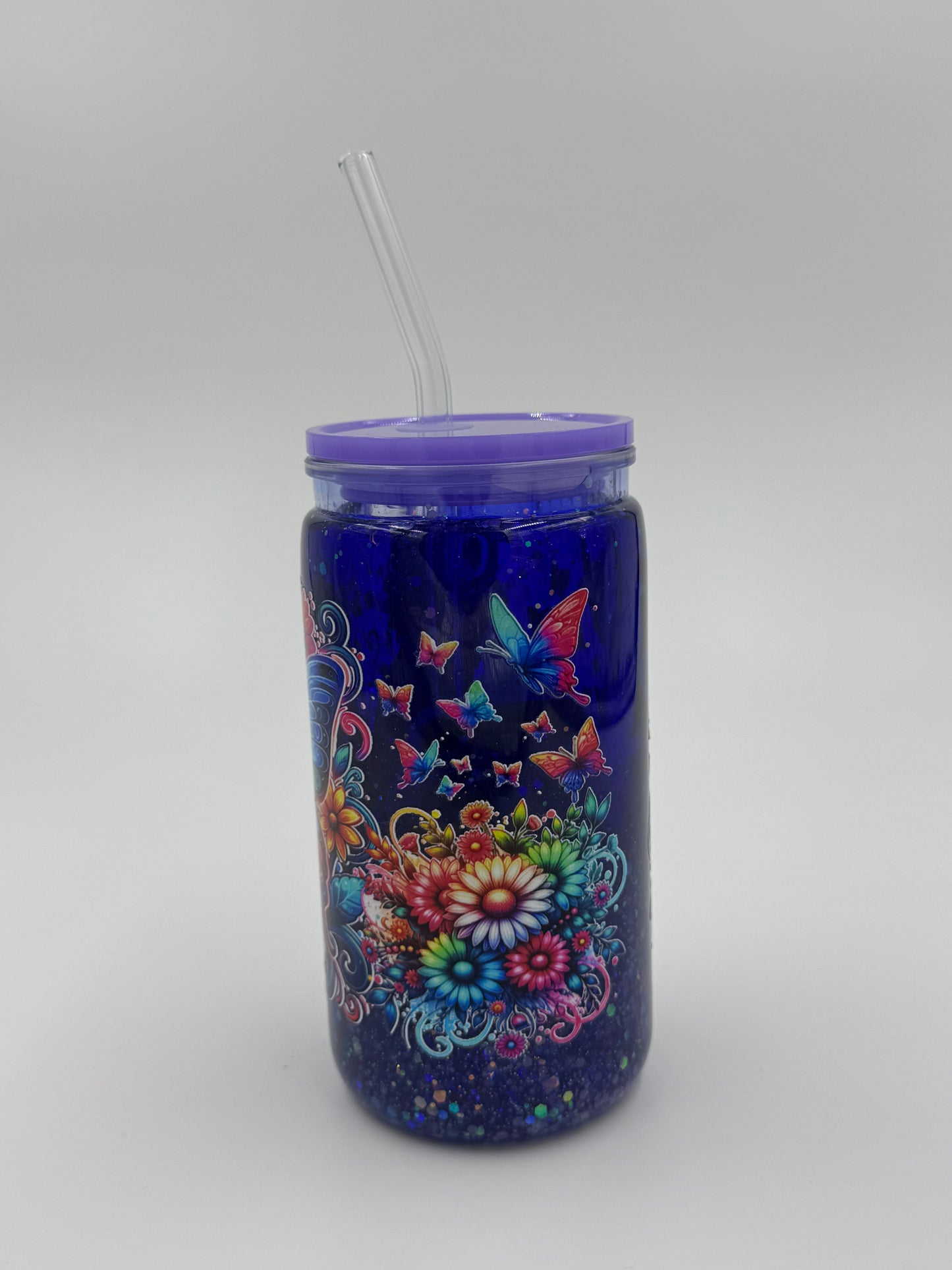 Butterfly Snow Globe Can Cup
