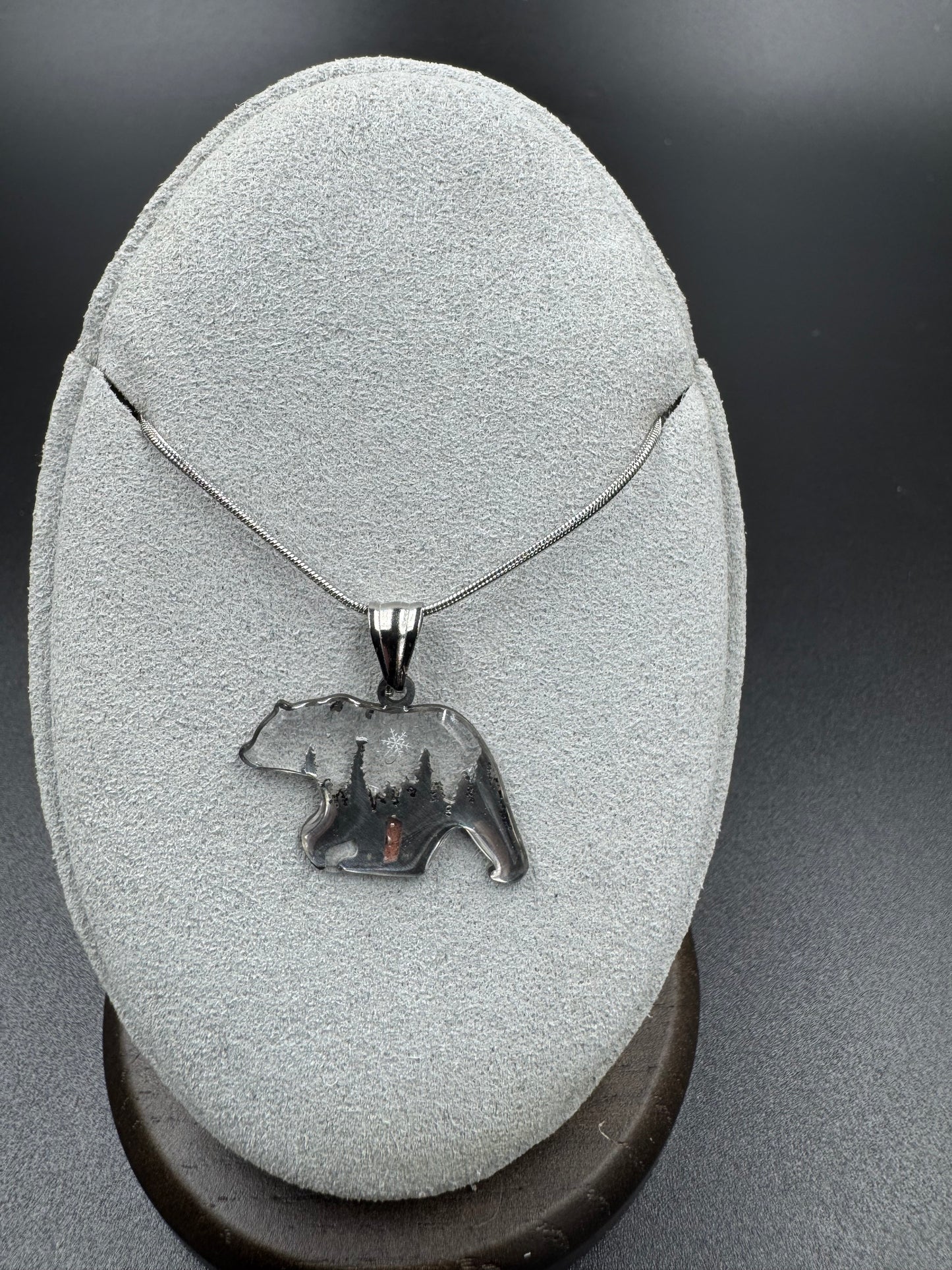 Bear Snowflake Pendant 010926-02