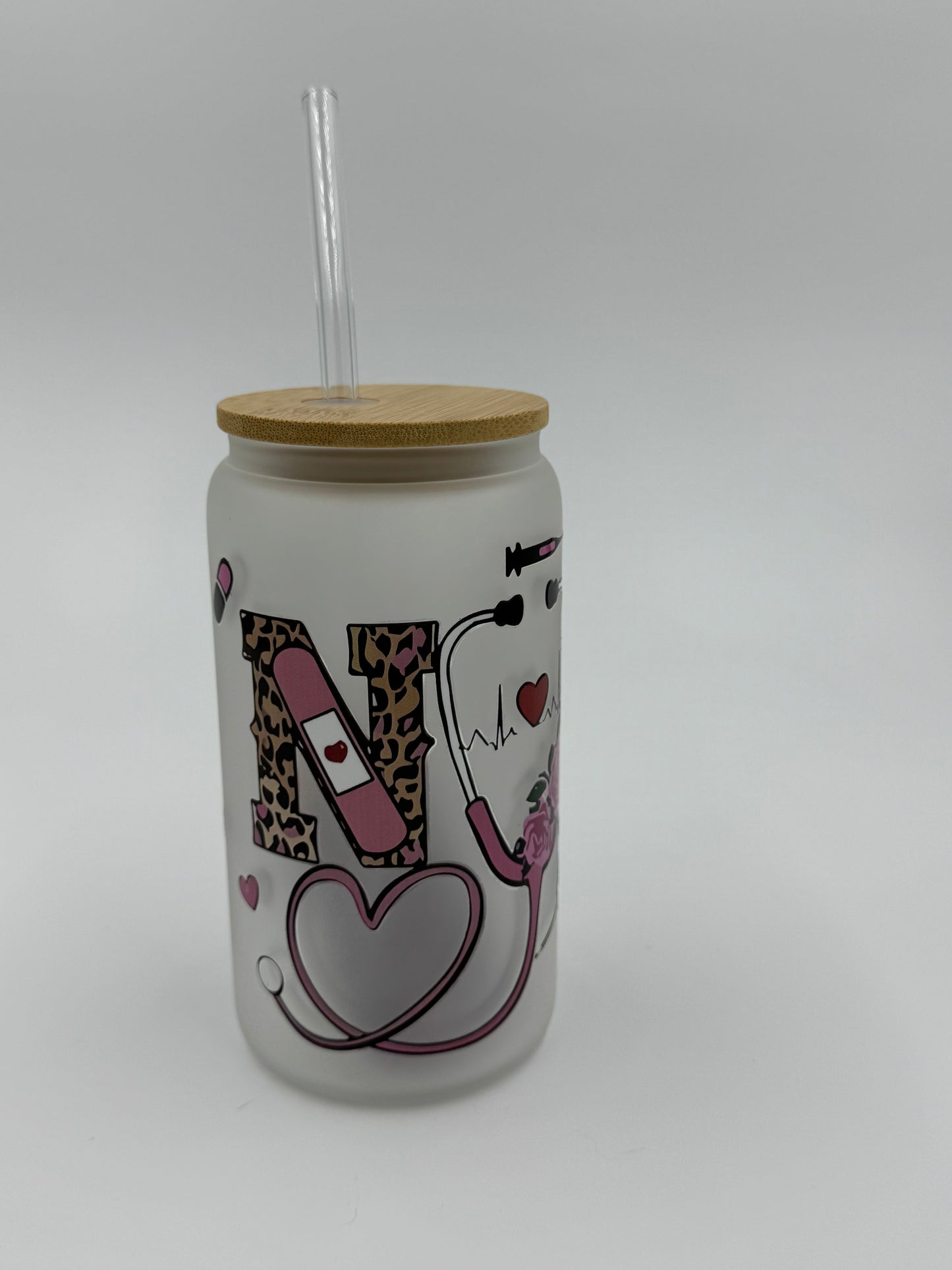 NURSE Frosted Glass Can Cup