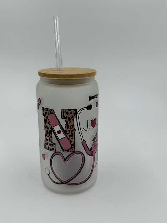 NURSE Frosted Glass Can Cup