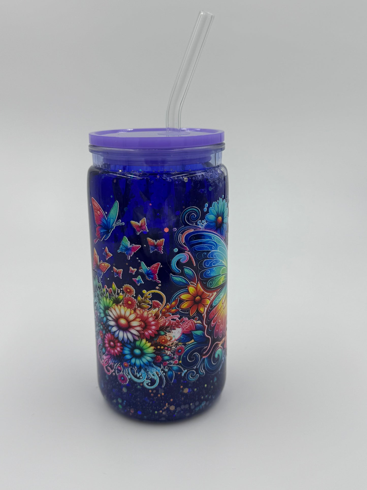 Butterfly Snow Globe Can Cup