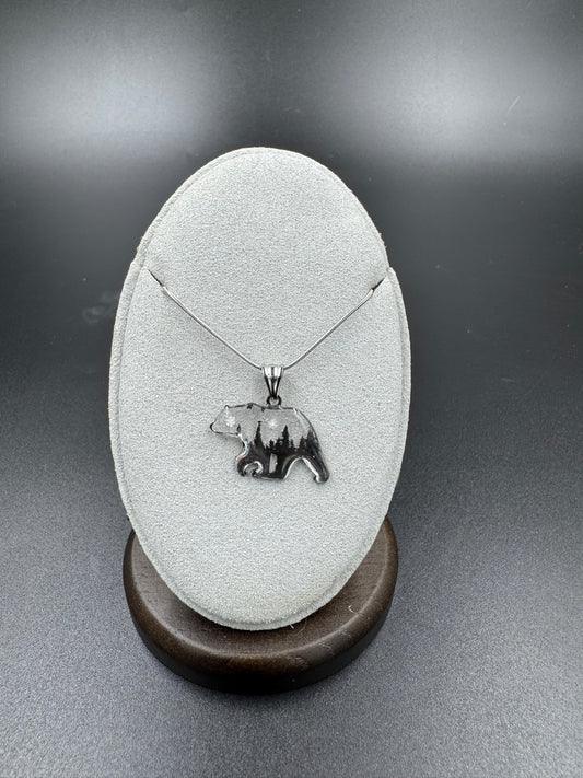 Bear Snowflake Pendant 013126-01