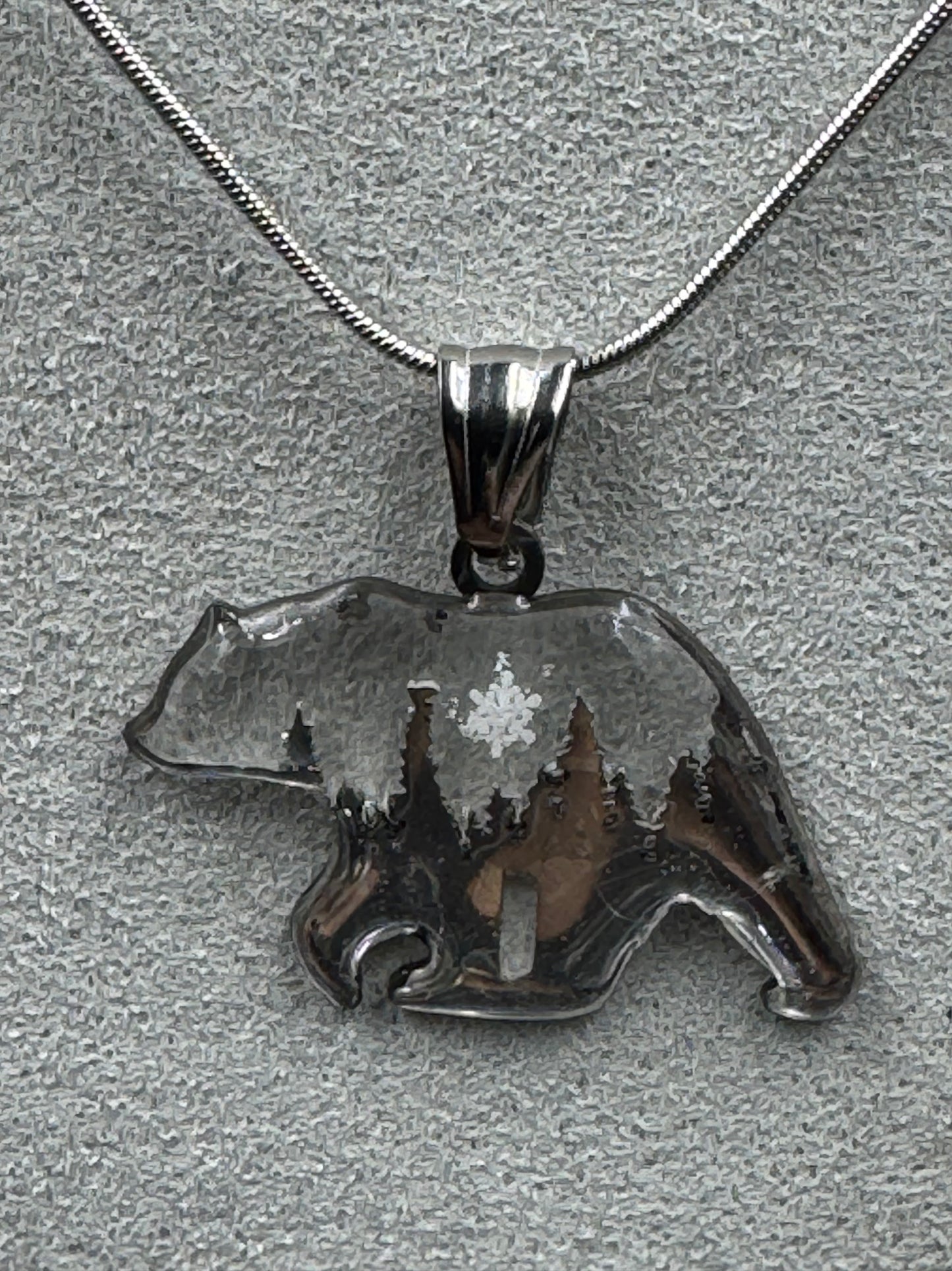 Bear Snowflake Pendant 013126-02