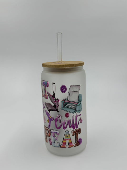 Crafting Frosted Glass Can Cup