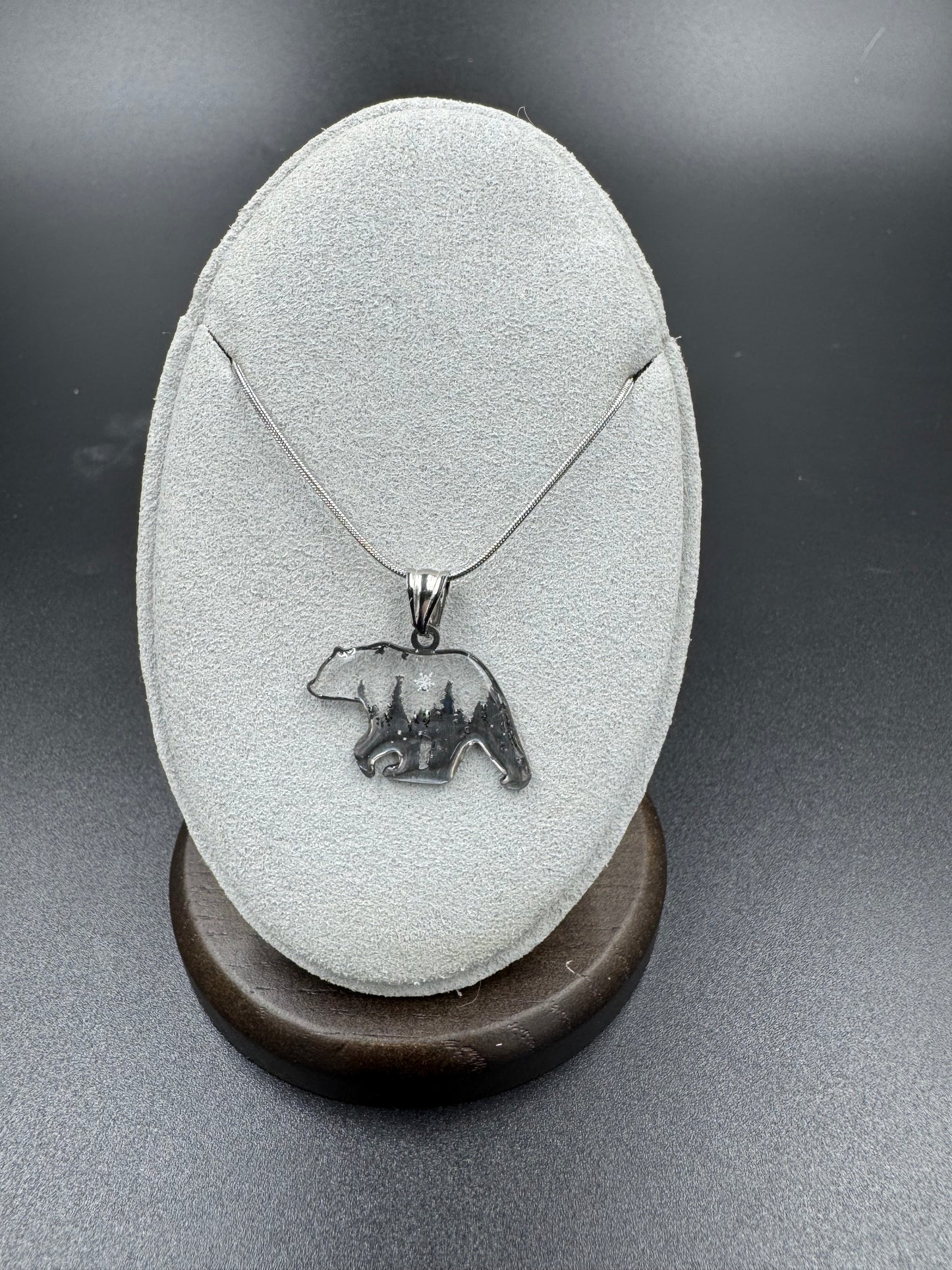 Bear Snowflake Pendant 010626-01