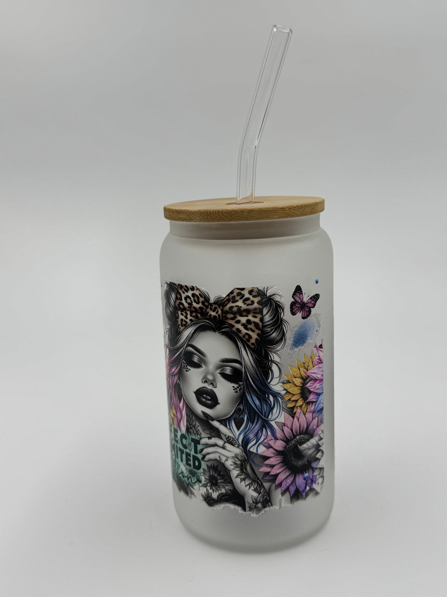 “I’m Not Perfect I’m Limited Edition” Frosted Glass Can Cup