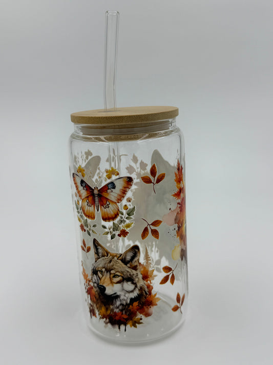 Wolf Glass Can Cup