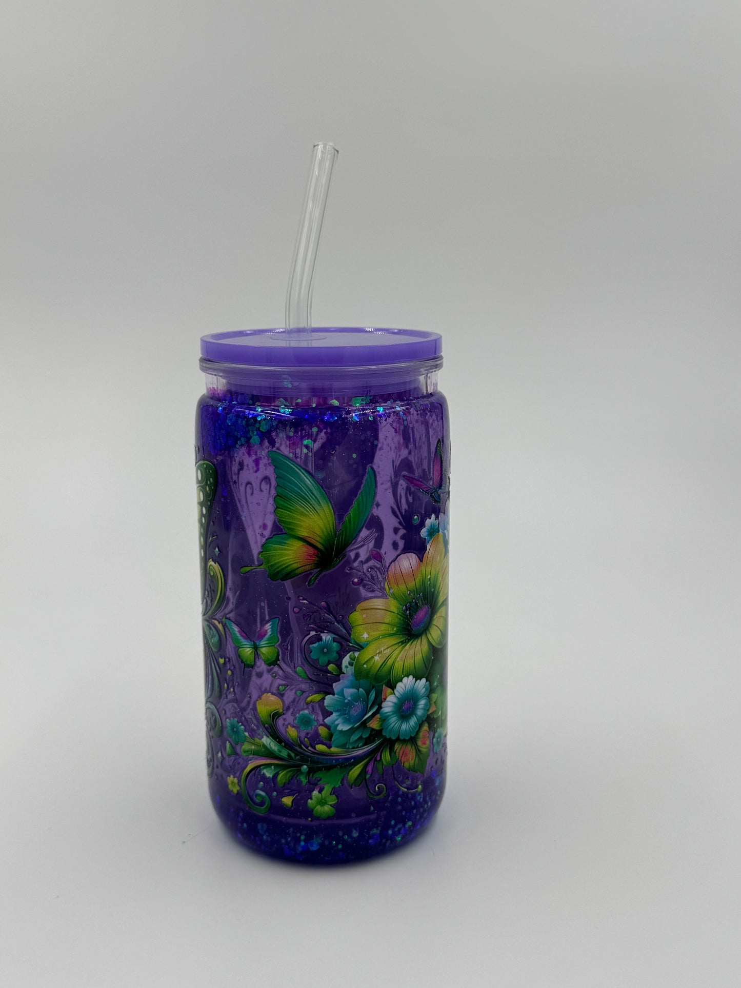Butterfly Snow Globe Can Cup