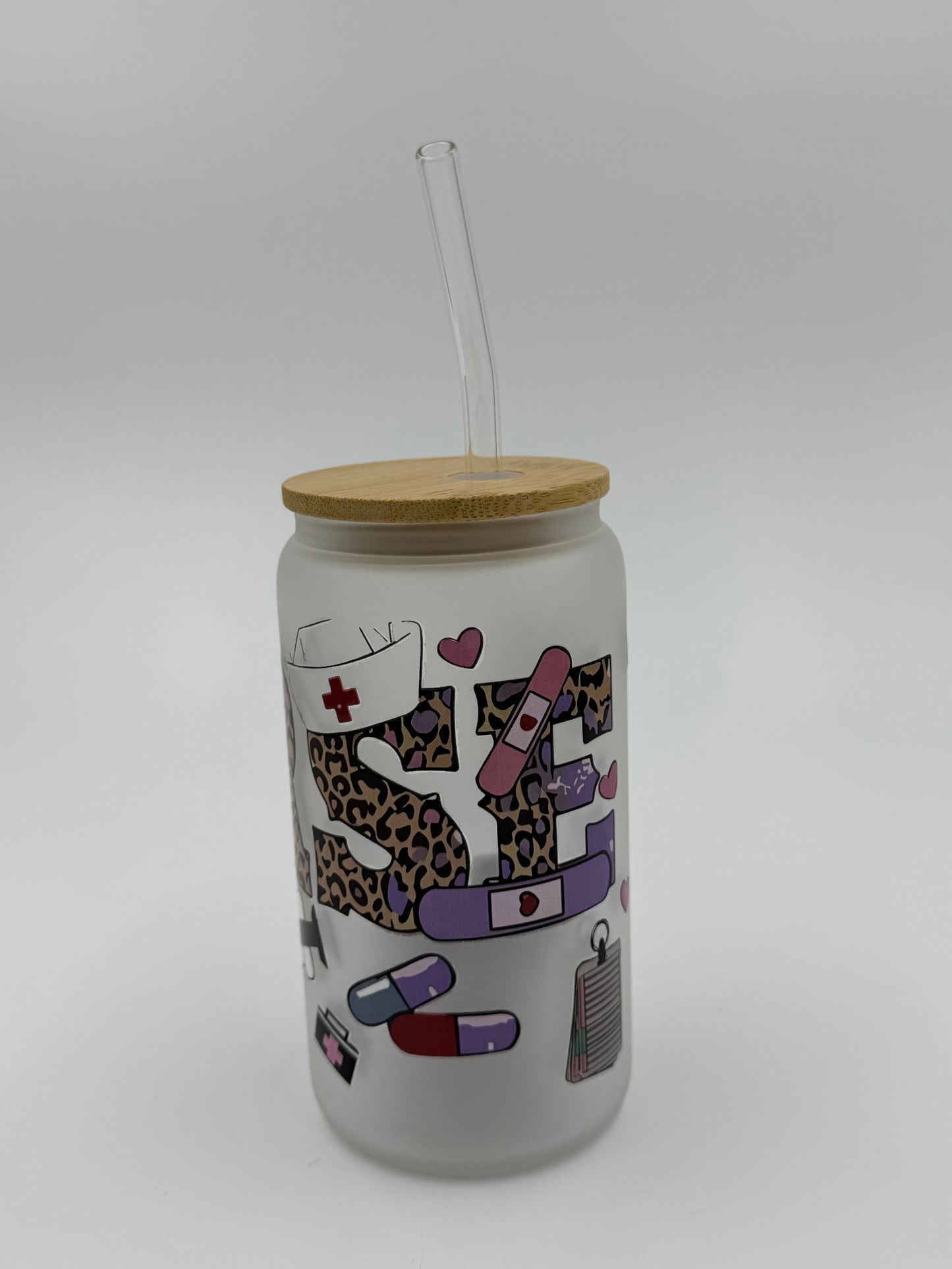 NURSE Frosted Glass Can Cup