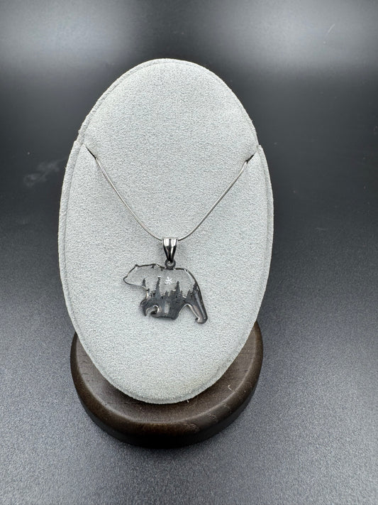Bear Snowflake Pendant 011626-01