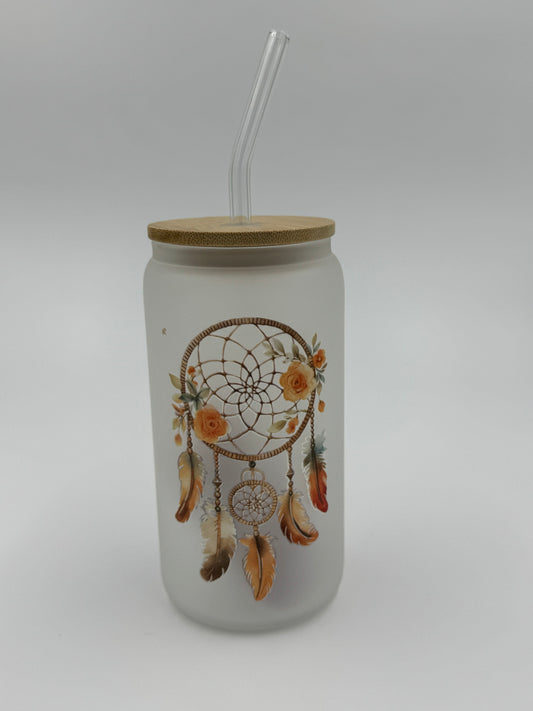 Dreamcatcher Frosted Glass Can Cup