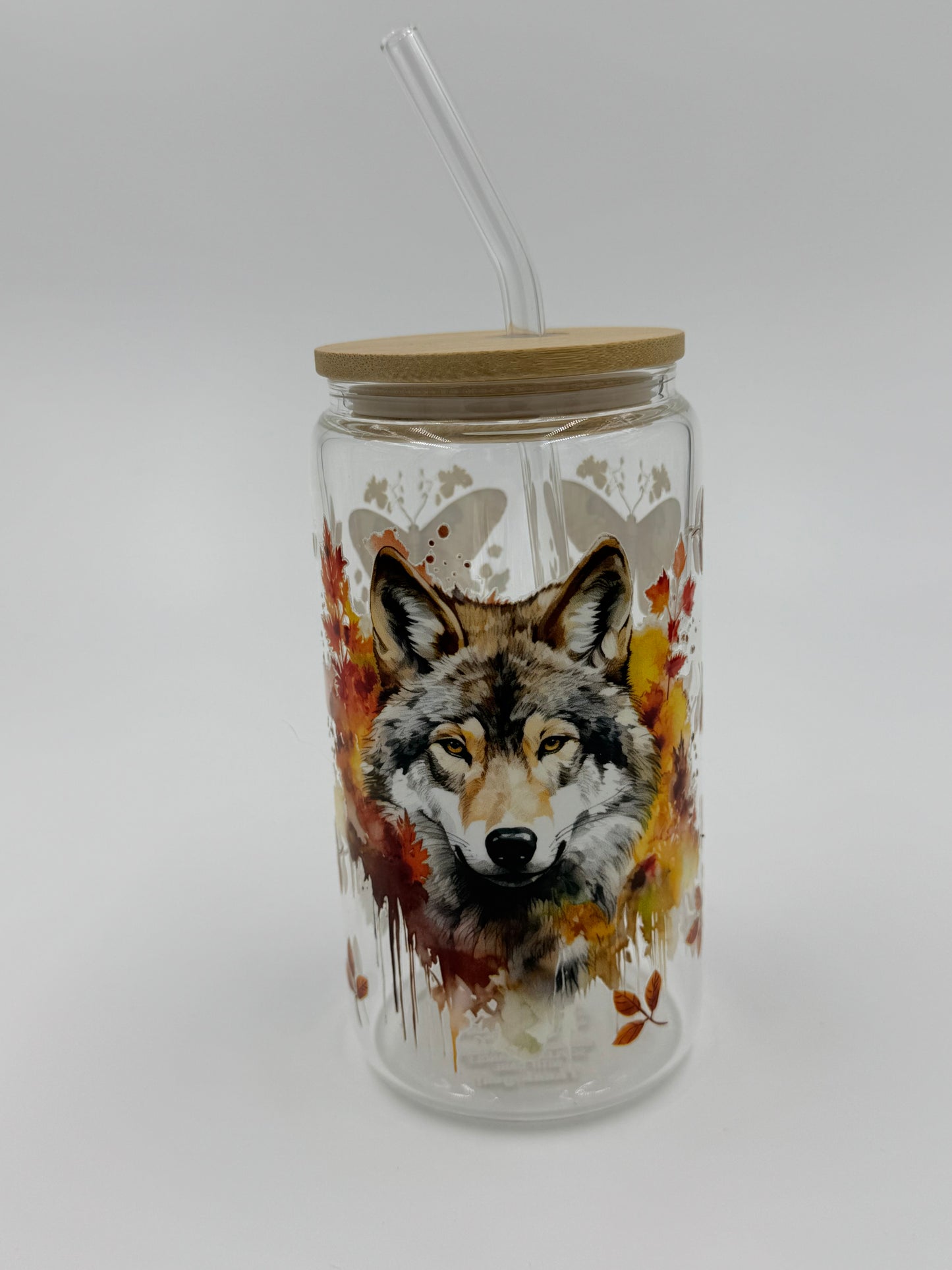 Wolf Glass Can Cup