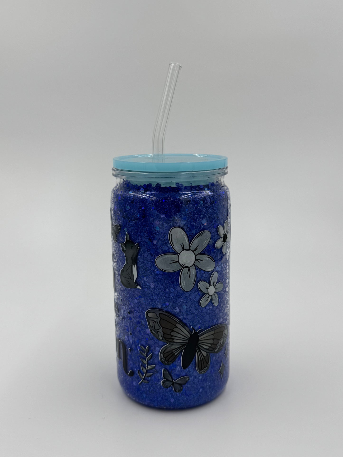 “Live by the Sun, Love by the Moon” Glitter Can Cup