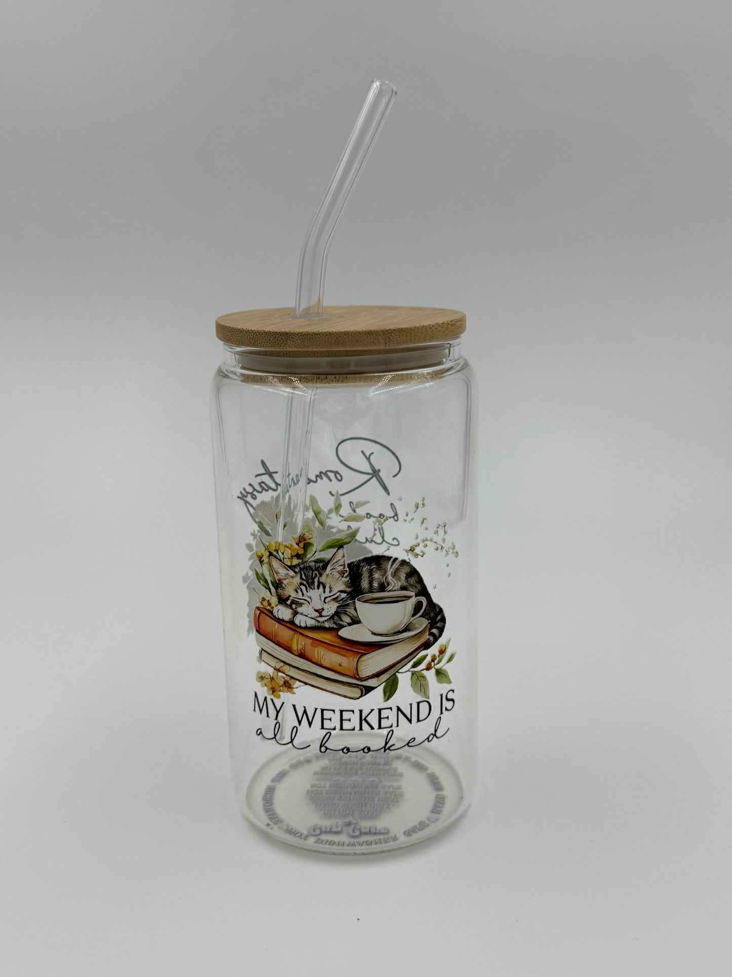 Bookish Glass Can Cup