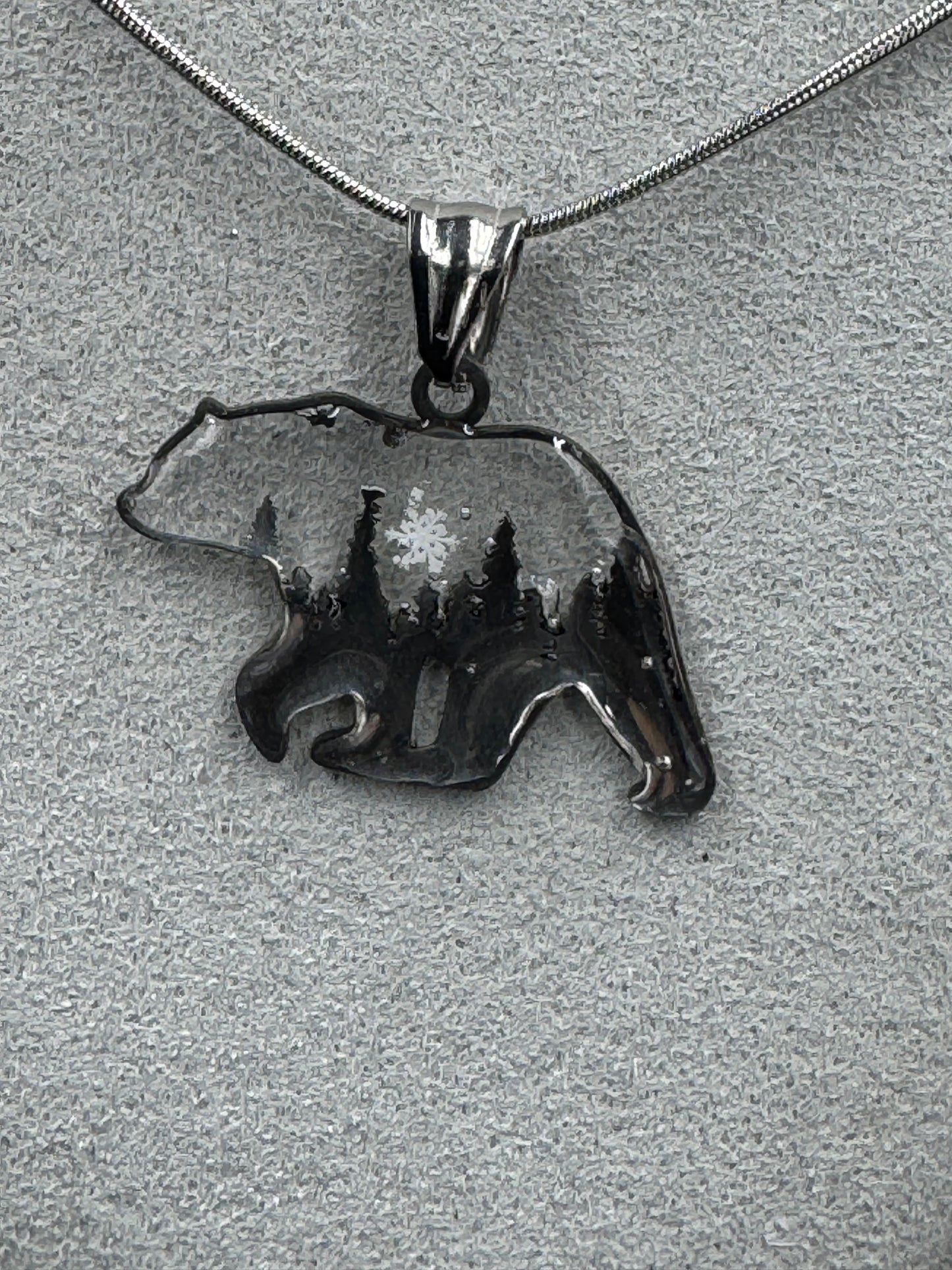 Bear Snowflake Pendant 010126-01